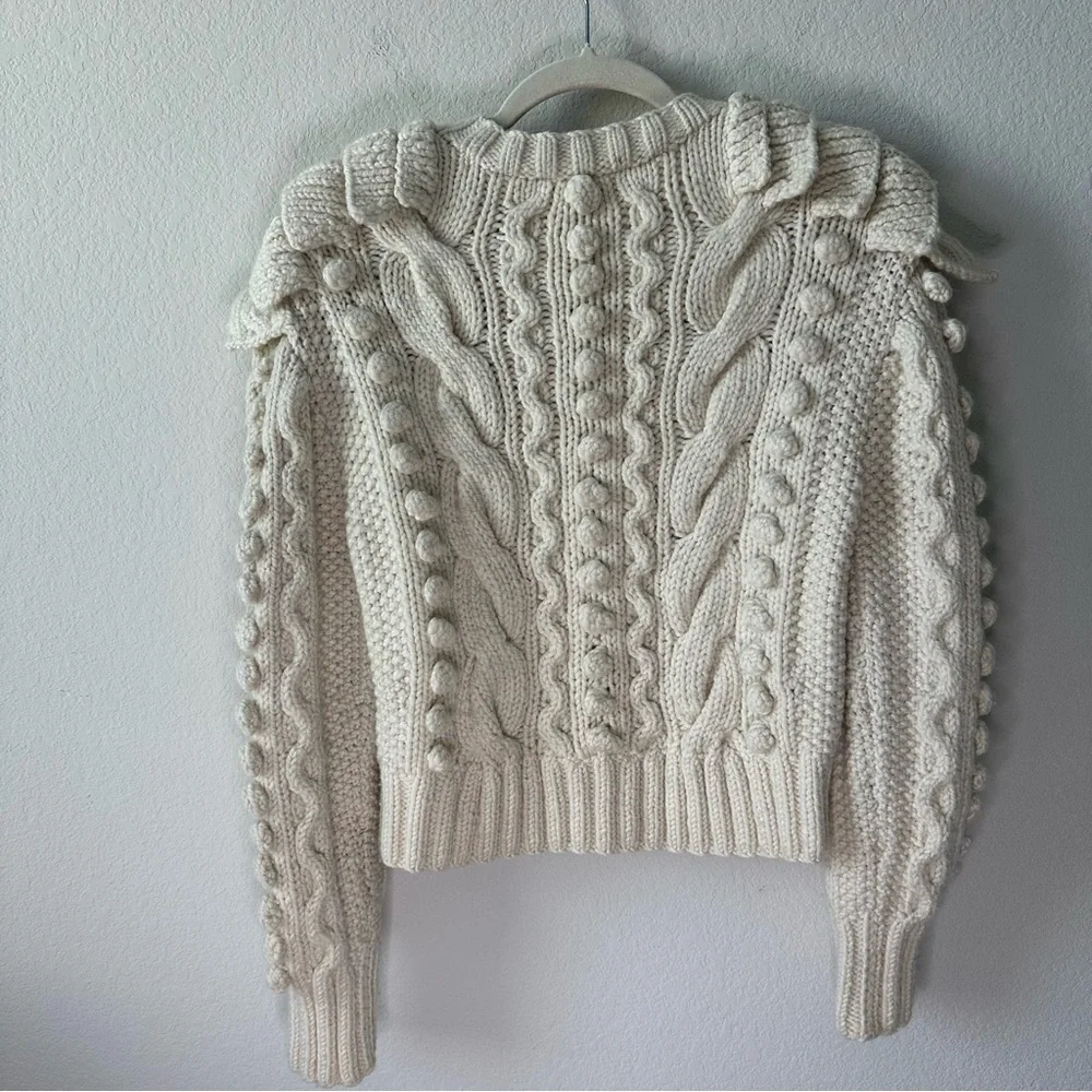 ULLA JOHNSON Verena Wool Cream Jumper Sweater Pullover SZ PS XS/S - Picture 9 of 9